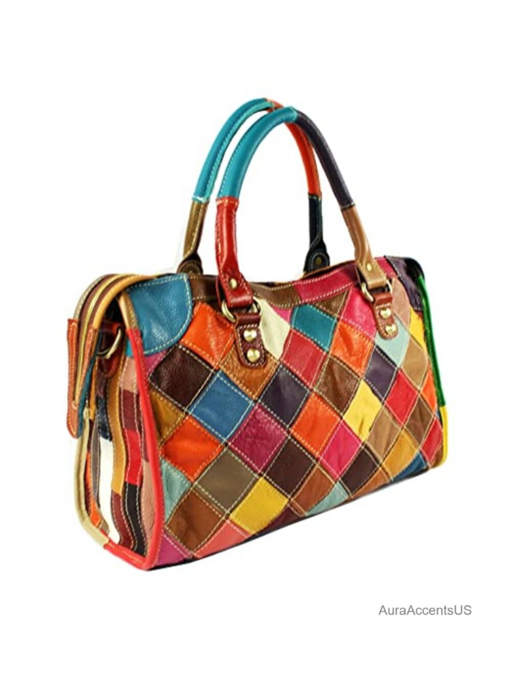 Genuine Leather Handbag Vintage Tote Top Handle Boston Satchel Crossbody Purse